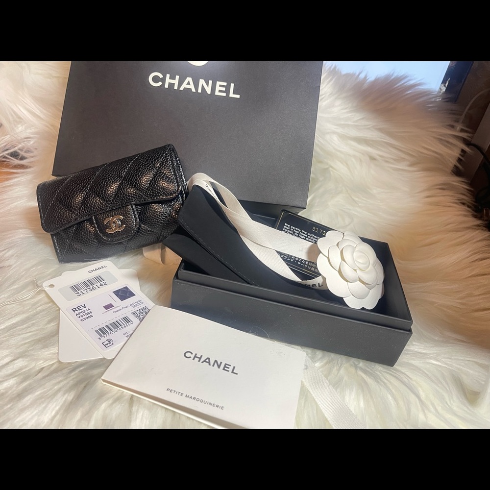 Authentic chanel CF card case holder